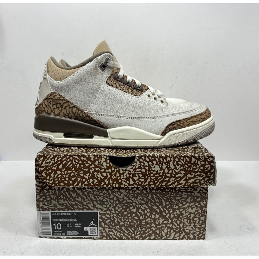 Nike Air Jordan 3 Retro Palomino Mens Size 10 Brown CT8532-102 Shoes Sneakers